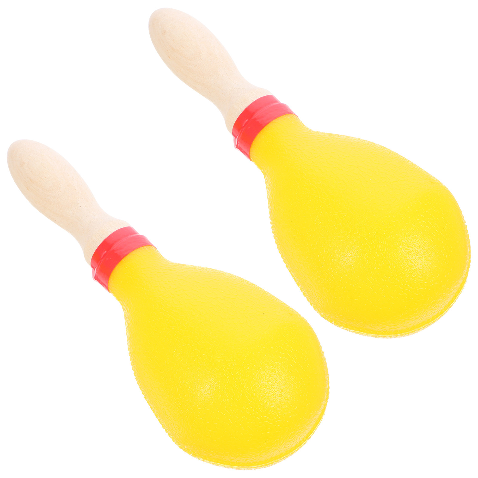 Musical Instrument For Toddlers - زوج واحد من الماراكاس الخشبية للأطفال،