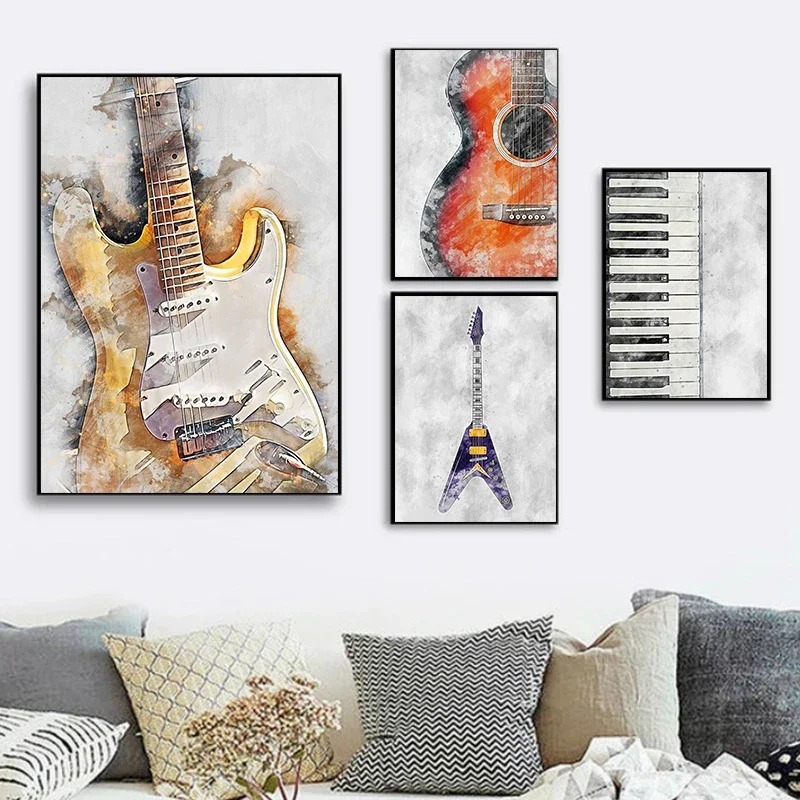 Picture Of Musical Instrument - لوحة فنية بدون إطار لآلات موسيقية: