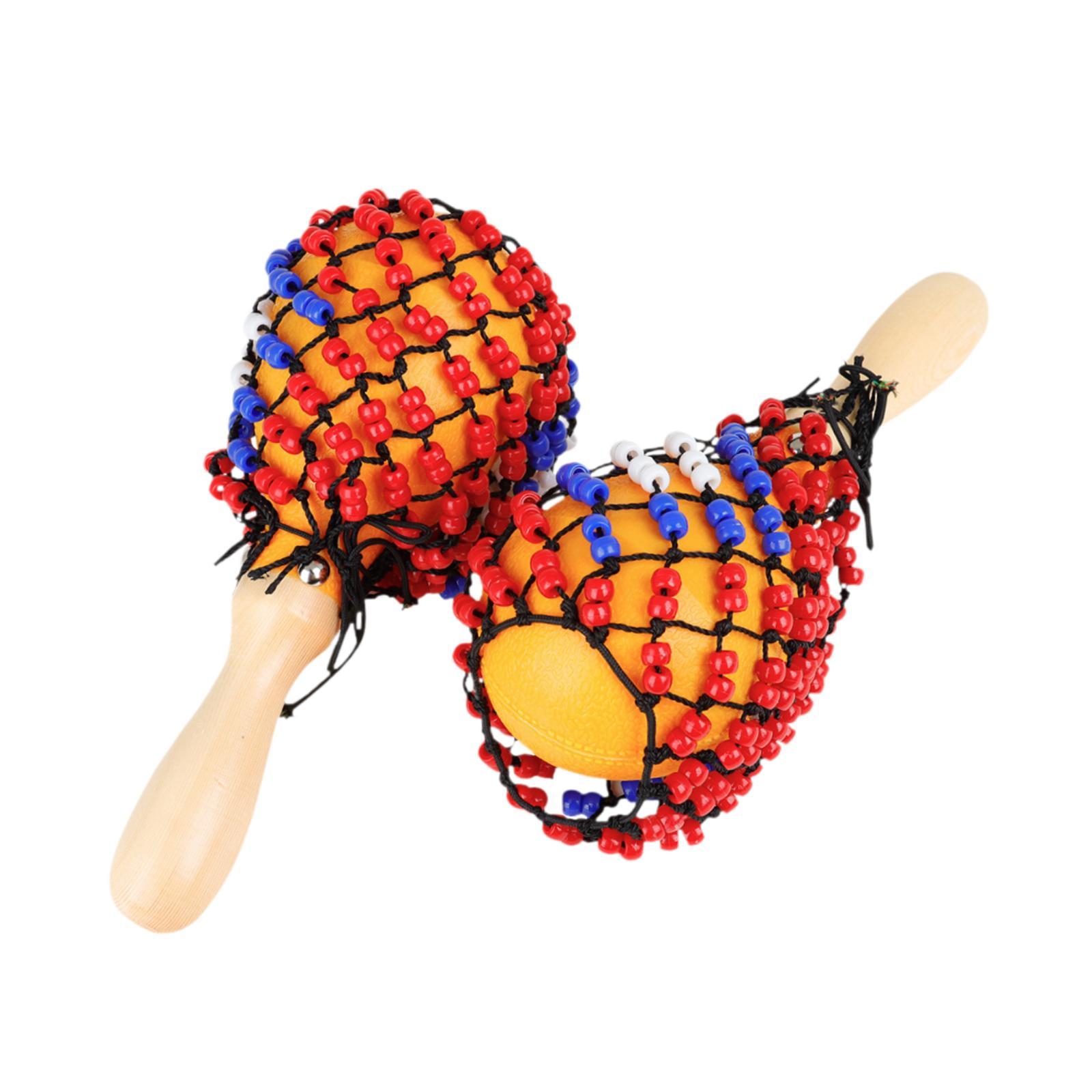 Musical Instrument Net - 2x المطارق الرملية Maracas الخشبية لتقوم