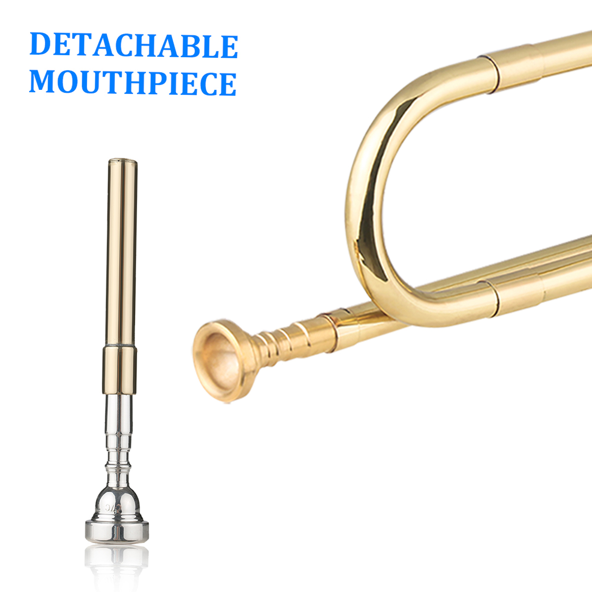 بوق نحاسي مطلي بالذهب ، بوق اس - مراجعة Musical Instrument Cornet وسعره