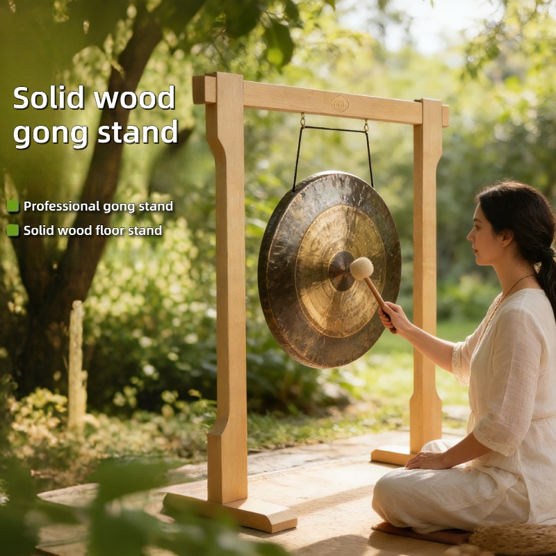 حامل جونغ خشبي صلب مقوى، مصنوع - مراجعة Musical Instrument Gong وسعره