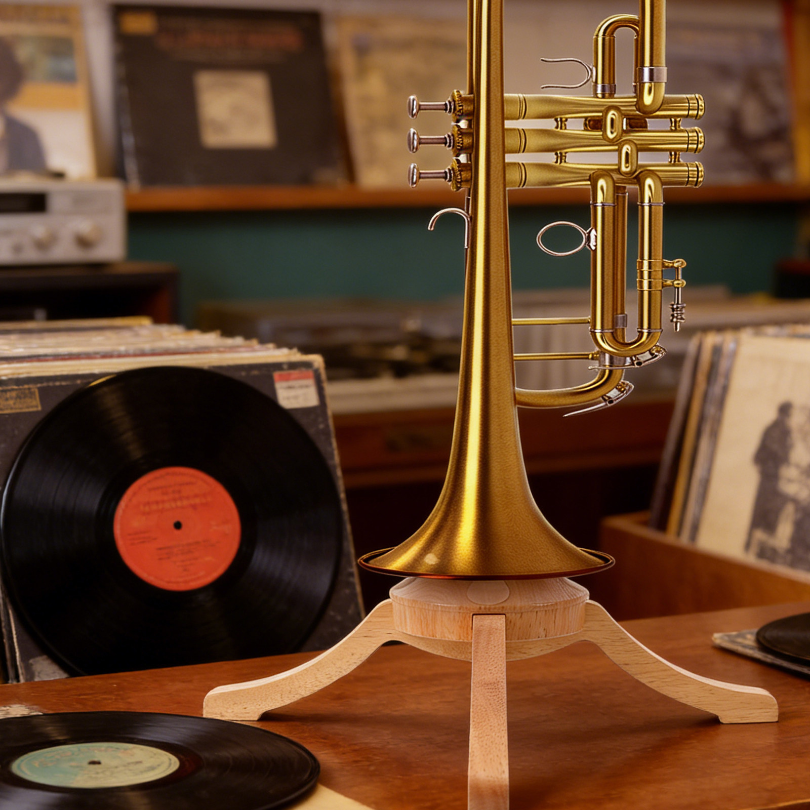 حامل خشبي للترومبيت بأربعة أرج - مراجعة Musical Instrument Cornet وسعره
