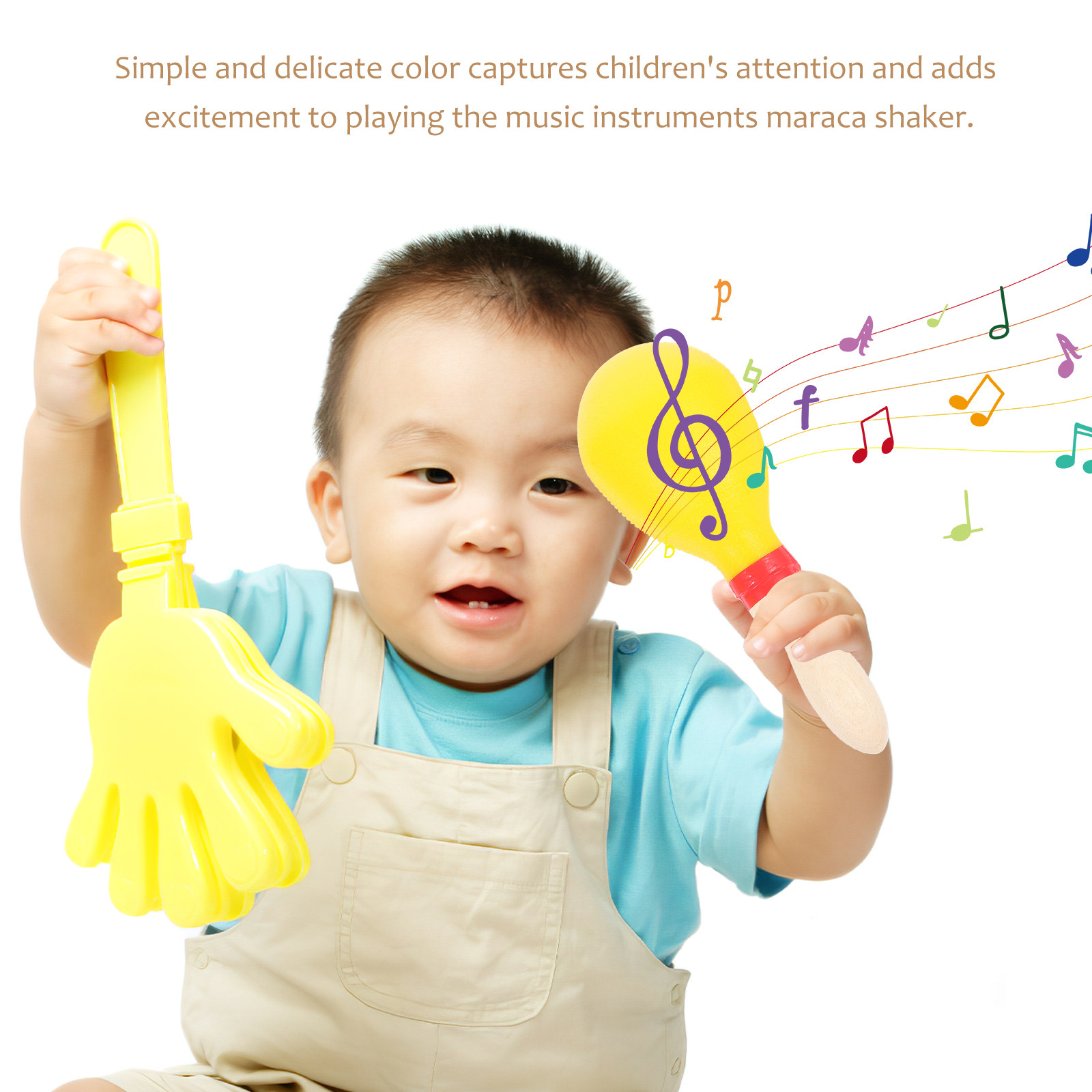 زوج واحد من الماراكاس الخشبية  - مراجعة Musical Instrument For Toddlers وسعره