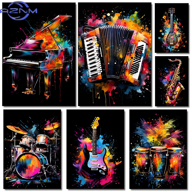 لوحات قماشية فنية كلاسيكية لأد - مراجعة Picture Of Musical Instrument وسعره