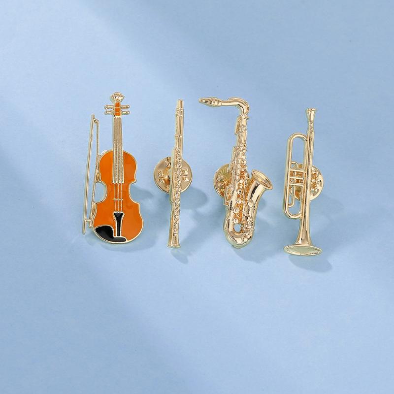 1 قطعة دبوس زينة معدني ذهبي بت - مراجعة Musical Instrument In Orchestra وسعره